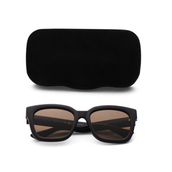 GUCCI Dark Brown 54mm Designer Square Sunglasses - Picture 1 of 2